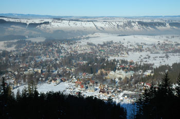 left- view from the top of Nosal ski area