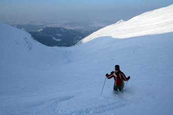 Sunshine World advanced guests taking it to the extreme in Kasprowy's amazing powder snow