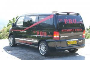 New Sunshine World Pro Team van. Oh and yes it has a fridge, double bed, Plasma screen, Xbox, sink and cooker in it.