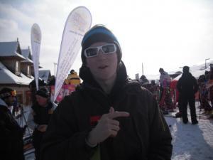 Harry Morgan at Sunshine World Ski/Snowboard meeting point
